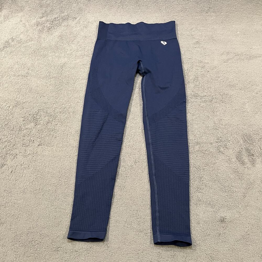 Women's Best Blue High Waist Workout Yoga Activewear Leggings Womens Size S